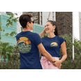 thumbnail image 2 of Chasing the Swell Surf T-Shirt – Pacific Coast Wave Graphic Tee, Vintage Beach Surf Shirt, Front & Back Print Unisex Crewneck, 2 of 4
