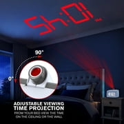 SHARP Projection Dual Alarm Clock with 8 Soothing Sleep Sounds, Easy to Read Display