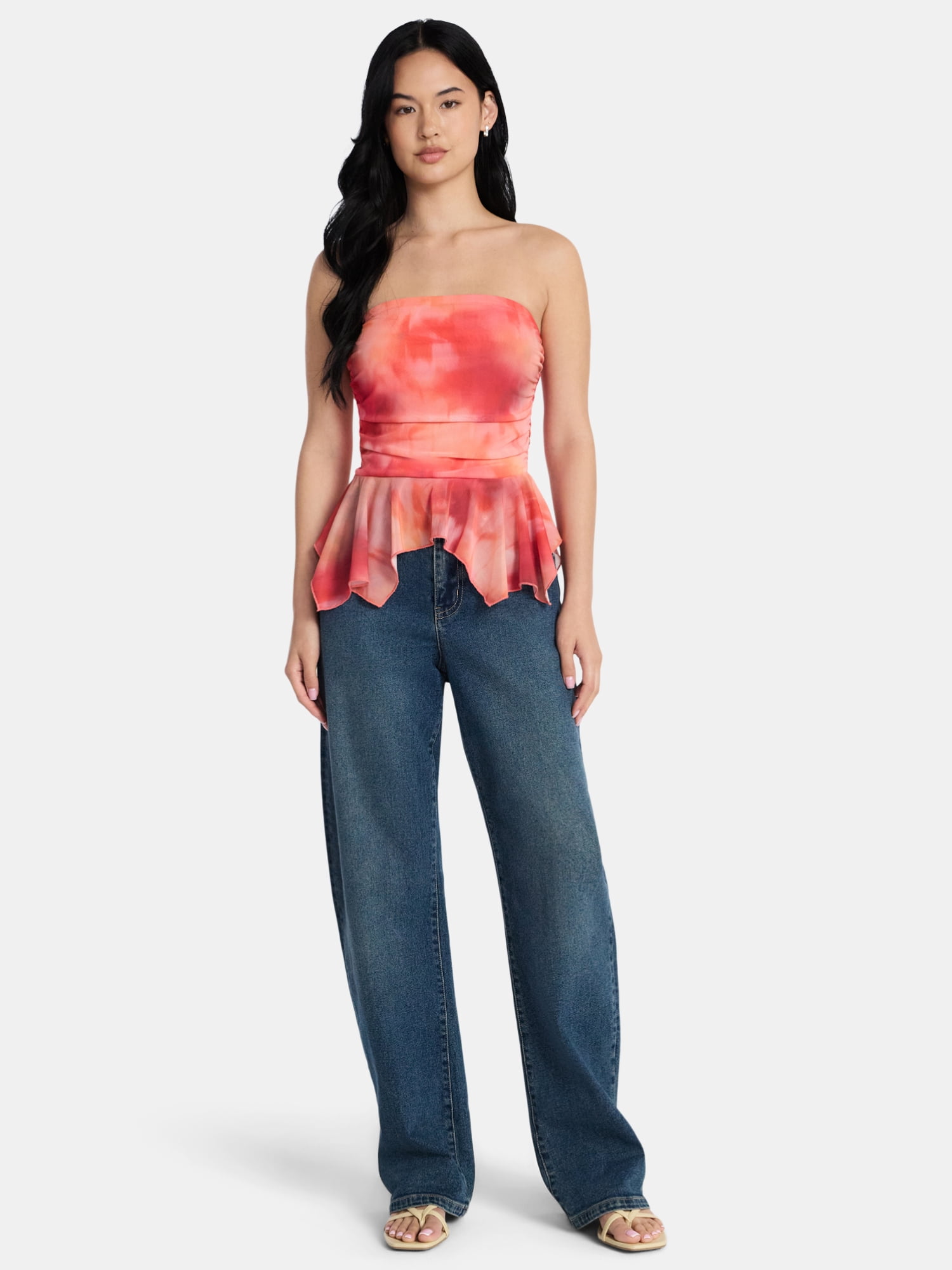 Madden NYC Women’s Peplum Tube Top, Sizes XXS-XXL