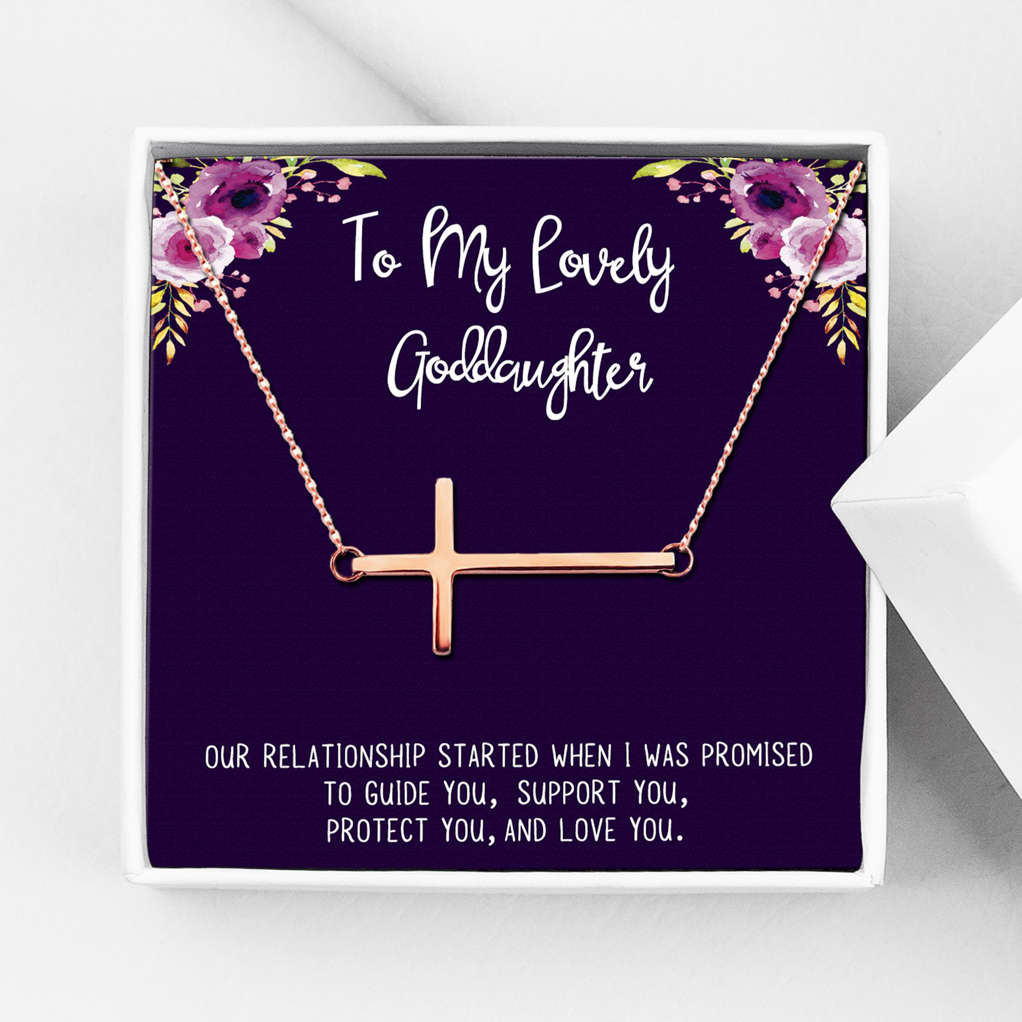 FAADBUK Godmother Gift Goddaughter Gift Godmother & Goddaughter Beaded Bracelet Set Baptism Gift Religious Jewelry