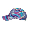 thumbnail image 4 of XIAOCHA Womens Tie Dye Print Baseball Cap Adjustable Hat Band Sun Protection Ball Hat,Purple, 4 of 8