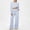 (Fashion 55)Blue, variant on Aimik Womens 2 Piece Outfits Crop Long Sleeve Sweatshirt and High Waisted Wide Leg Pants Set Fall Winter Casual Lounge Sets