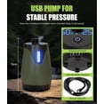 thumbnail image 5 of Portable Shower - 8000mAh Rechargeable Camping Shower Pump with Intelligent LED Display & Filtered Shower Head, IPX7 Waterproof Outdoor Camp Shower Pump for Hiking, RV, Travel, Car, Pet, 5 of 7