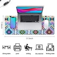 thumbnail image 5 of Long Mouse Pads for Desk,Colorful Geometric Triangle Diamond Desk Mats on Top Of Desks, Desk Mouse Pad Extra Large with 3mm Non-Slip Base and Stitched Edge for Gaming,Work,Home 31.5"x11.8", 5 of 5