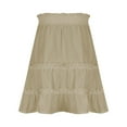 thumbnail image 6 of OSFVNOXV Mini Skirts for Juniors 2025 Boho Summer A-Line Pleated Skirt Casual Elastic High Waist Tiered Ruffle Flowy Cute Mini Skort Clearance, 6 of 7