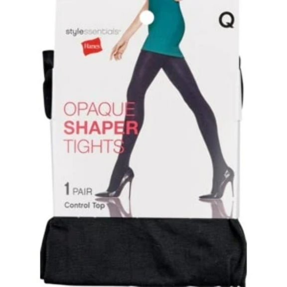 Style Essentials by Hanes Tights Shaper, Opaque Black, L/XL | CVS