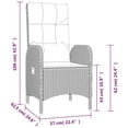 thumbnail image 4 of vidaXL 5 Piece Garden Dining Set with Cushions Black Poly Rattan, 4 of 5
