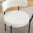 thumbnail image 4 of Newboti Furniture Burbank Modern Round Boucle Dining Chairs, Set of 2, White BN.0711, 4 of 11