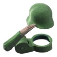 thumbnail image 1 of Tope Botella 3d Impresión S Gracioso Saludo Soldado Con Tapas Decorativas Reutilizables () Verde, 1 of 9