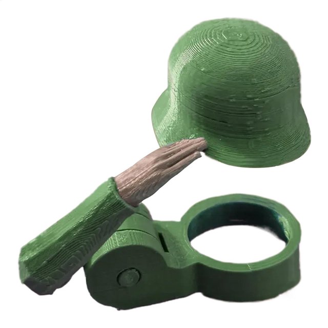 Tope Botella 3d Impresión S Gracioso Saludo Soldado Con Tapas Decorativas Reutilizables () Verde