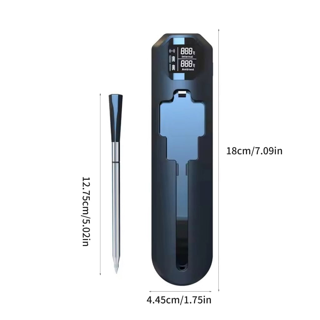Digital Food Thermometers Realtime Monitoring Apps For BBQ Grills Oven SmokerW1re1essCooking Thermometers IP67 Waterproof Probe For Outdoor BBQ Grilling And Baking
