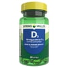 Spring Valley Vitamin D3 Softgels, 50 mcg (2,000 IU), 200 Count, Supplement for Bone and Immune Health