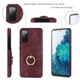 thumbnail image 4 of Slim Fit Case for Samsung Galaxy S20 FE 6.5 Inch with Ring Holder Stand Bracket Card Slots Phone Cover, Soft TPU PU Leather Shockproof Anti-Drop Protective Case for Samsung Galaxy S20 FE,Winered, 4 of 17
