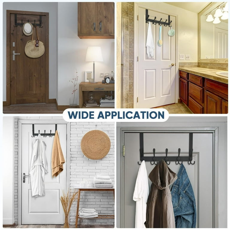 SF Over The Door Hooks, Heavy Duty Tri Coat Rack All Metal Coat