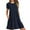 e Navy, variant on Lindreshi Summer Dresses for Women 2024 Fashion Women's Sexy Summer Casual Sleeveless Round Neck Solid Fork Opening Dress
