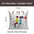 thumbnail image 2 of LALILO Throw Pillow Covers Love Bicycle With Red Balloon Shape Heart Red Cushion Cover 18" x 18", 2 Pack, 2 of 6