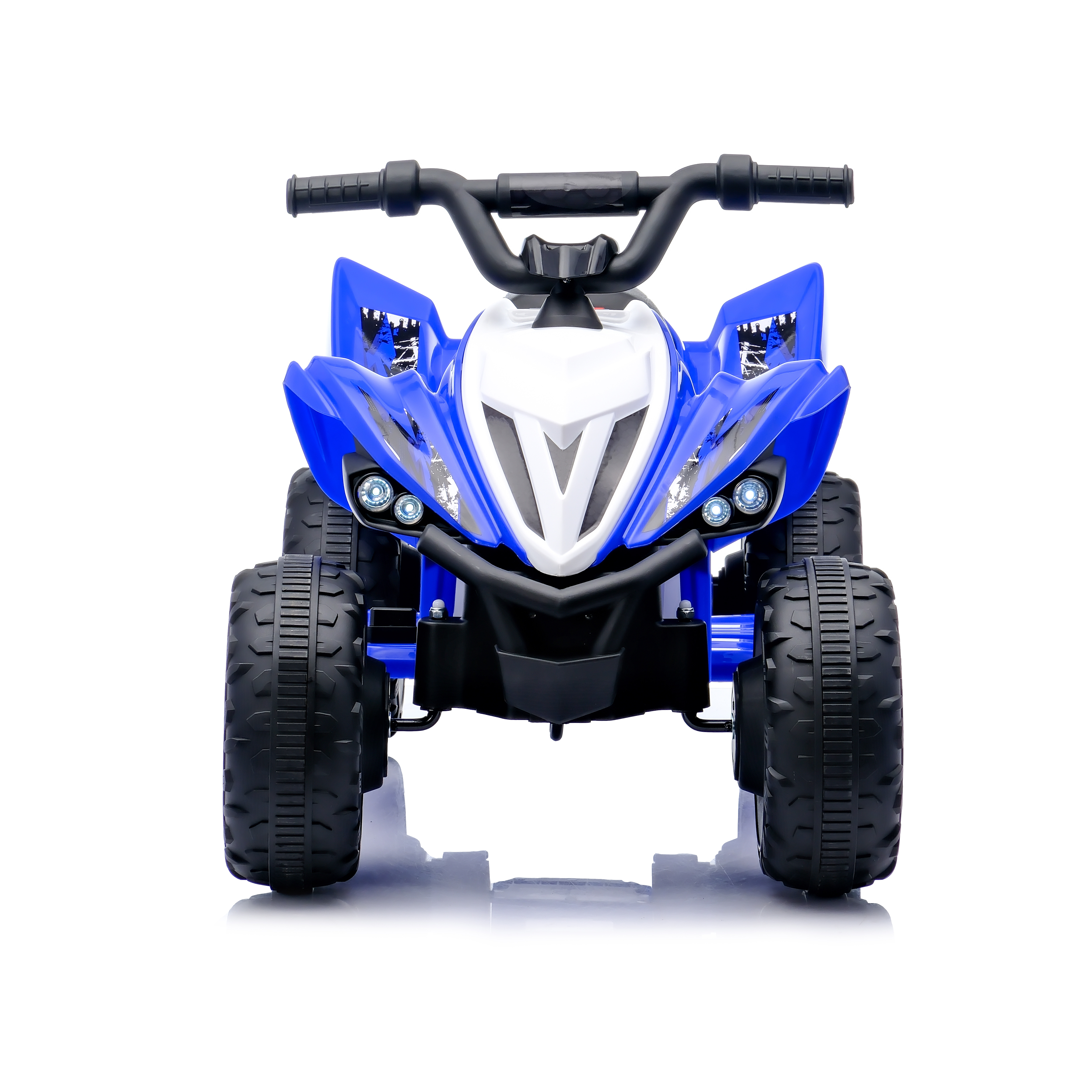 12 Volt 1 Seater All-Terrain Electric Ride On ATV Car Vehicles With Music Player, LED Headlight, Birthday Gift For Ages 3-6, Blue