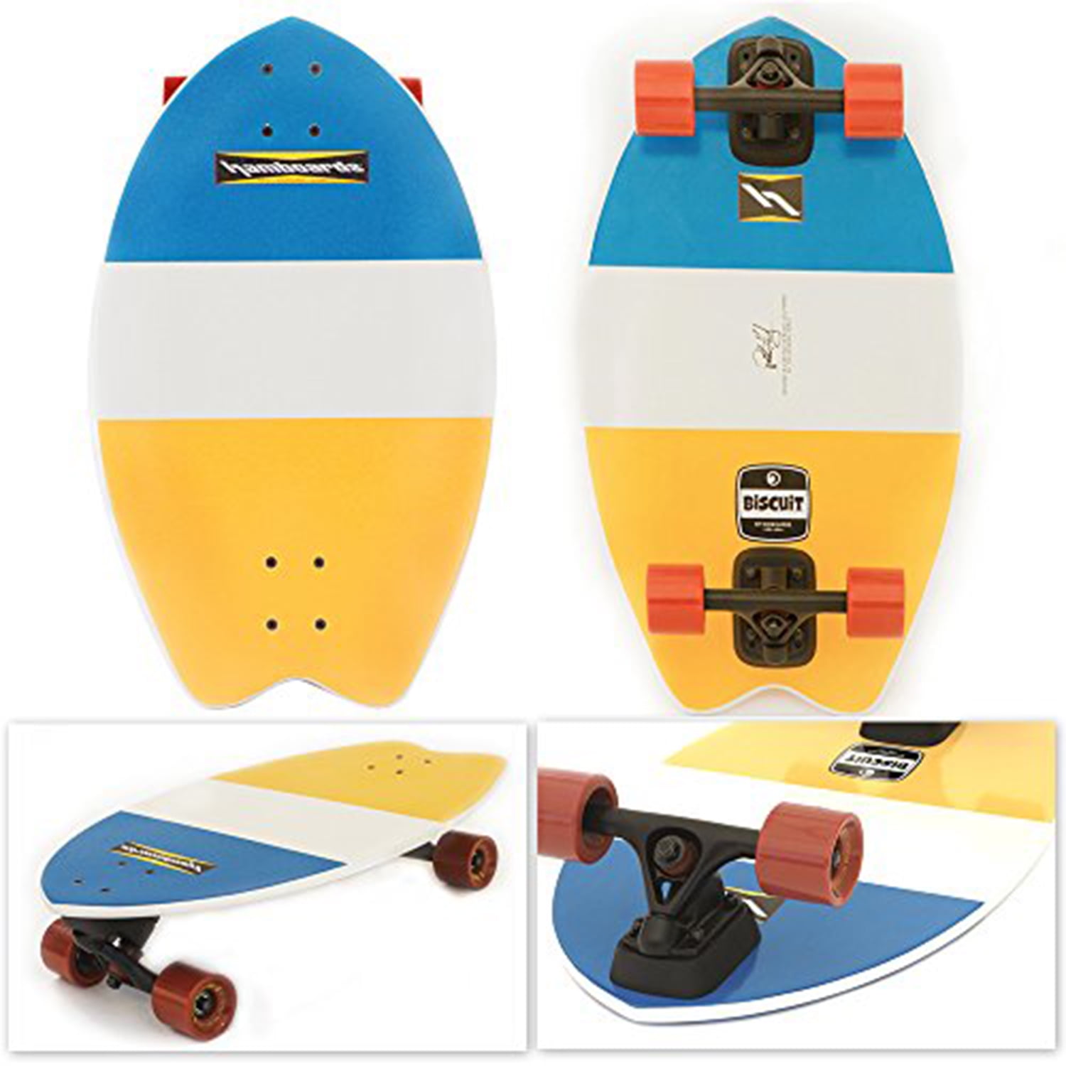 Hamboards Biscuit Handcrafted Campus Cruiser Longboard for Pumping, Landsurfing & Land Paddling
