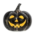 thumbnail image 2 of LOWLHOME Classic Smiling Face Pumpkin Lights, Halloween LED Light Up Pumpkin Decor, Holiday Party & Seasonal Accent, Black, 1 Count, 7.6*7.2 in, 2 of 5