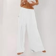 thumbnail image 2 of SHTXOZHI High Waisted Wide Leg Pants for Women Casual Knit Pants Palazzo Trousers with Pockets, 2 of 3