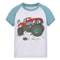 thumbnail image 3 of WIBACKER Cotton Toddler Truck Pajamas Boys Kids Soft Short Sleeve Tops Long Pants Summer 2-9Y Pjs Set 2pcs, 3 of 12