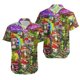 thumbnail image 3 of Camisas con estampado 3D de hongos para hombre, camisa hawaiana de moda, camisas casuales de playa de manga corta, blusa de un solo pecho para niños, ropa para hombre, 3 of 5
