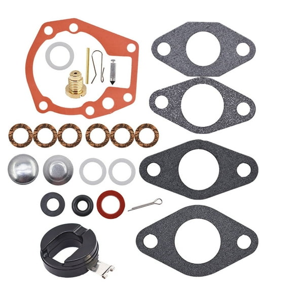 Carburetor Rebuild Kit with Float 18-7043 Fit for Many Johnson Evinrude 439071 1.5 2 3 4 5 5.5 6 HP Outboard Motors