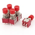 thumbnail image 1 of Interruptor de botón táctil momentáneo DPDT de 6 pines AC 250V/2A 120V/5A 5 piezas, 1 of 1