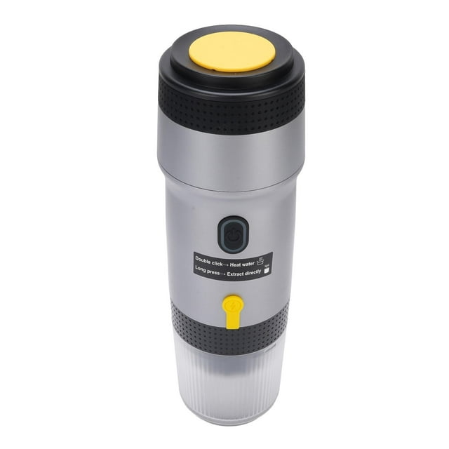 Portable Coffee Machine, Self Heating Electric Travel Coffee Maker, Compatible with Ground Coffee & Capsules, Ideal for Car, Camping, Office, Great Gift for Coffee Lovers