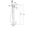 thumbnail image 5 of 1-Handle Freestanding Floor Mount Roman Tub Faucet Bathtub Filler with Hand Shower in Matte Black, 5 of 5