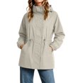 thumbnail image 2 of Msgweeeg Jacket Women Windbreaker Jacket Long Sleeve Hooded Slim Fit Sporty Tops Outdoor Active Outerwear Early Fall Fashion S-XL, 2 of 8