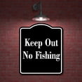 thumbnail image 2 of Keep Out No Fishing BLACK Aluminum Composite Sign 8.5''x10'', 2 of 9