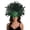 Green, variant on Feather-like mask for women, handmade carnival headdress, suitable for carnival and Halloween parties.