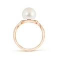 thumbnail image 2 of ANGARA Freshwater Cultured Pearl and Diamond Infinity Ring in 14K Rose Gold for Women | June Birthstone, Birthday, Anniversary, Jewelry Gift for Women | Pearl Ring, 2 of 7