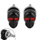 thumbnail image 1 of 2pcs Skull License Plate Frame Bolts Screws Fastener Cap For Motorcycle Car Truck Auto (color: Black), 1 of 4