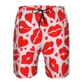 thumbnail image 3 of Logiee Lips Kiss Print Mens Swim Trunks Quick Dry Board Shorts,Breathable Hawaii Beach Shorts Swimwear Bathing Suits-Medium, 3 of 6