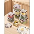 thumbnail image 2 of 8.6"x7.8"x4" Glass Food Storage Containers Set,Glass Meal Prep Containers-Stackable Airtight Glass Storage Containers with lids,BPAFree,Freezer to Oven Safe,Clear, 2 of 6