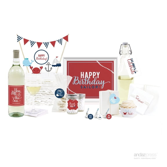 Sail Away Nautical Birthday Mega Party Pack