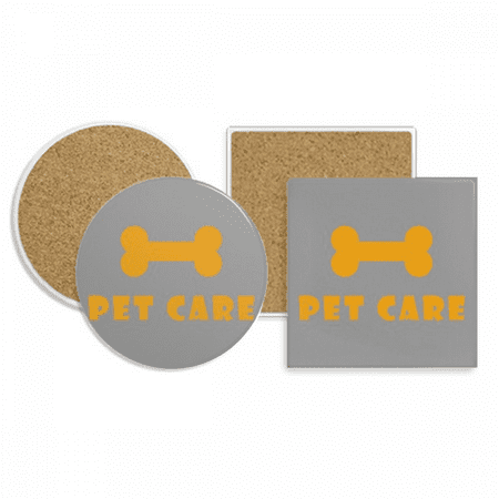 

Bone Orange Pet Care Coaster Cup Mug Holder Absorbent Stone Cork Base Set
