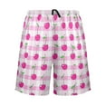 thumbnail image 2 of Men's Pajama Shorts Bottoms with Pockets Soft Lightweight Lounge Sleep Wear Cherry on Gingham, 2 of 6