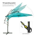 thumbnail image 4 of Sonerlic 10ft Outdoor Patio Hanging Offset Umbrella with Steel Frame for Yard,Poolside and Deck,Lake Blue, 4 of 7