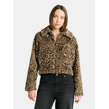 No Boundaries Faux Fur Jacket, Women's