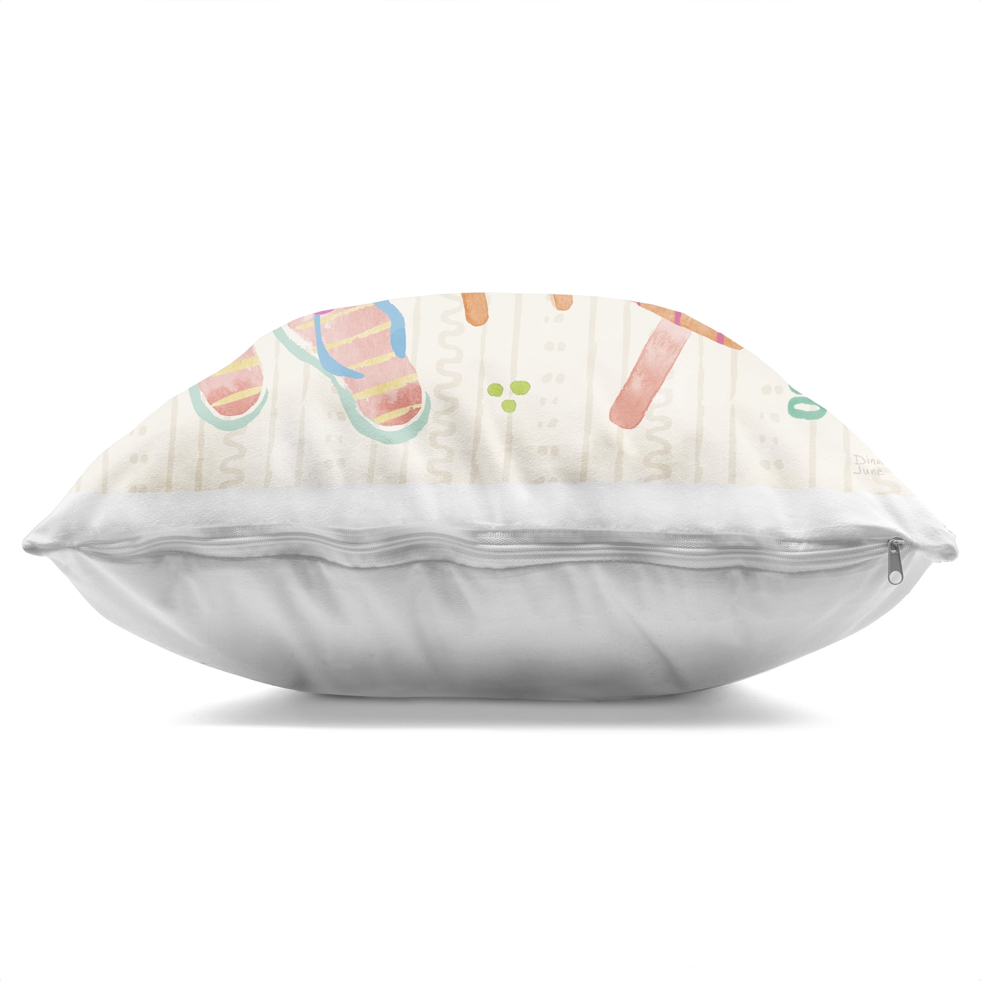 Stupell Industries Summer Popsicles & Sandals Decorative Printed Throw Pillow, design by Dina June, 18 x 7 x 18