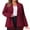 Burgundy, variant on DARING DIVA Women's Plus Blazer Business Open Front Work Office Jacket Navy Blue 1X
