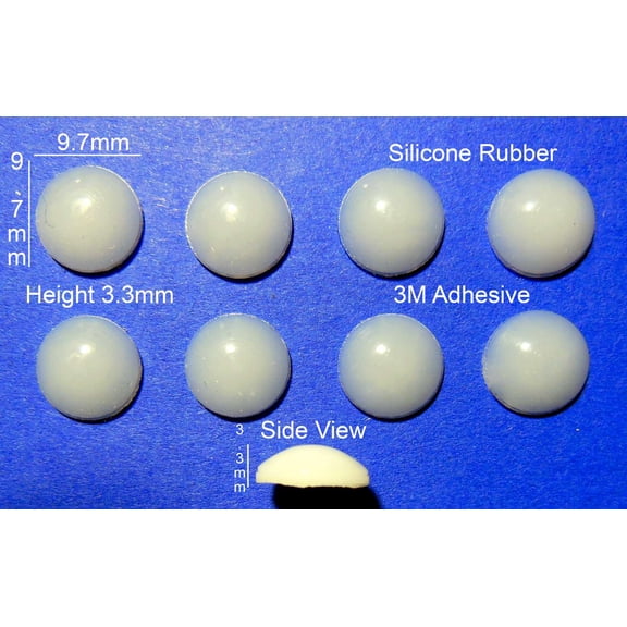 VATH Self Adhesive Silicone Rubber 9.7mm(L)x 9.7mm(W)x 3.3mm(H) 8pcs [RB71]