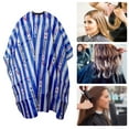 thumbnail image 5 of Unique Bargains 1 Pc Fashion Stripe Pattern Hair Cutting Cape 60.24"x54.72" Blue White, 5 of 6