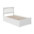 thumbnail image 4 of Mission Lit Plateforme Simple TG avec Pied de Lit Assorti et Tiroirs de Rangement, Blanc, 4 of 7