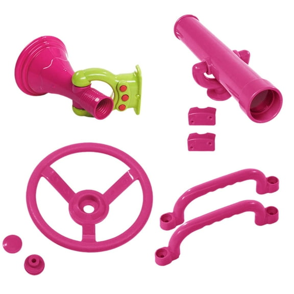 Zxpjkyu 4 Pieces Playground Accessories Pink Attachments Playset Pirate Telescope Pirate