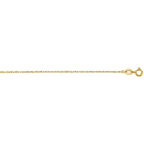 JewelStop 14k Solid Gold Yellow White or Rose 0.6 mm Milano Rope Chain Necklace 16" 18" 20" Spring Ring Clasp