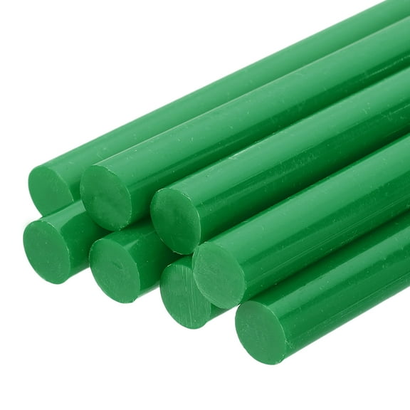 8 Pack Mini Hot Glue Sticks, 0.43" Dia x 7.87" Long EVA Glue Gun Sticks, Dark Green for DIY Projects